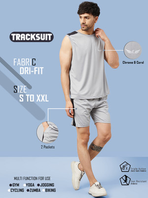 Crease & Clips Colorblock Men Track Suit