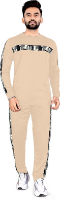 baluda Men Printed Beige Night Suit Set