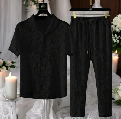 AAKAARA CREATION Self Design Men Track Suit