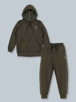 KiddoPanti Solid Boys Track Suit