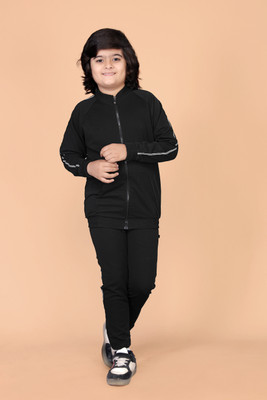 NVELIS Solid, Striped Boys Track Suit