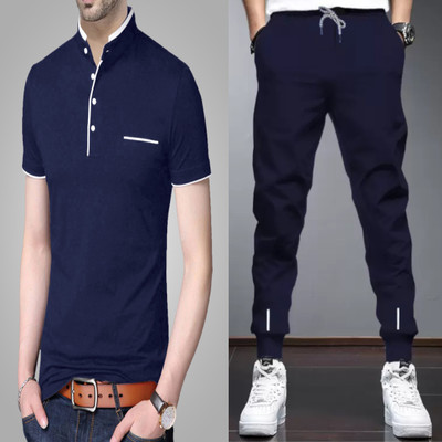 Reya Solid Men Track Suit