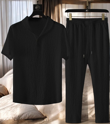 gurukrupa creation Self Design Men Track Suit