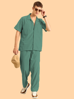 JOVEN Solid Men Track Suit