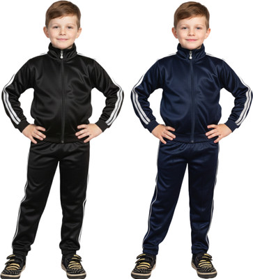BLACK COOL Solid Boys Track Suit