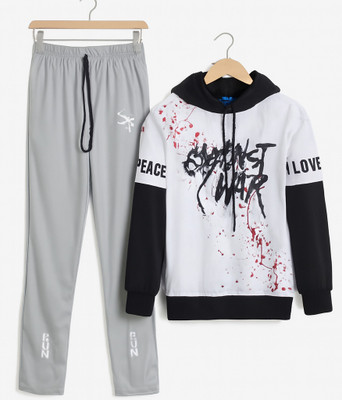 Stelino Self Design Men Track Suit