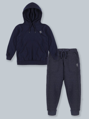 KiddoPanti Solid Boys & Girls Track Suit