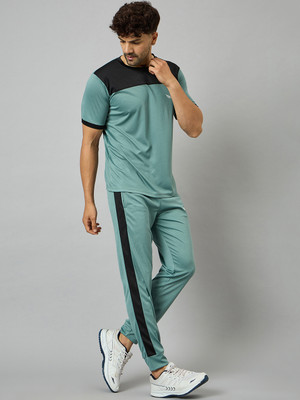 Chrome & Coral Colorblock Men Track Suit