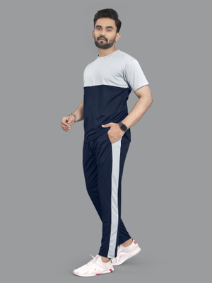 SELRINA Striped Men Track Suit
