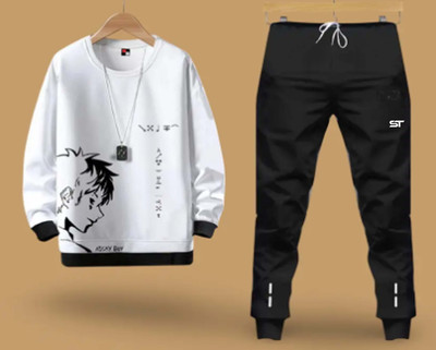 Majexic Self Design Men Track Suit