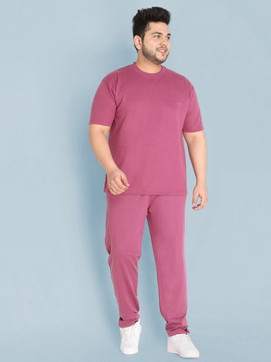 CHKOKKO Solid Men Track Suit