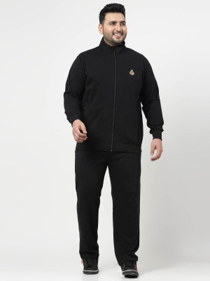 PLUSS Solid Men Track Suit