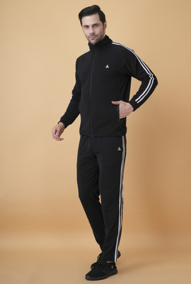 Exalon Solid, Embroidered, Striped Men Track Suit