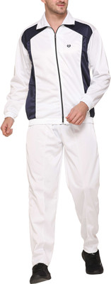 Warm Up Solid Men Track Suit