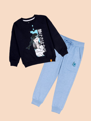 KiddoPanti Printed Boys Track Suit