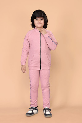 NVELIS Solid, Striped Boys Track Suit