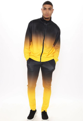 Yellow Tree Printed Men Track Suit