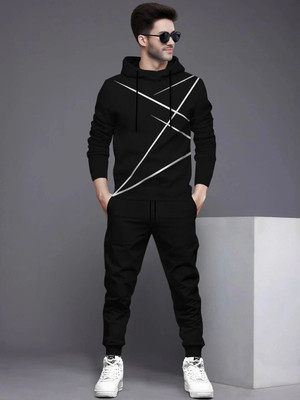 BLIVE Solid, Striped Men Track Suit