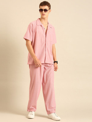 JOVEN Solid Men Track Suit