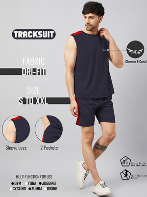 Crease & Clips Solid Men Track Suit
