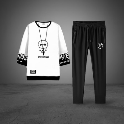 cnw Self Design Men Track Suit