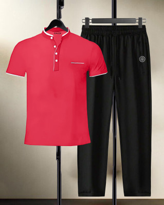 AOOSH Colorblock Men Track Suit