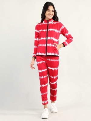 CHKOKKO Striped Women Track Suit