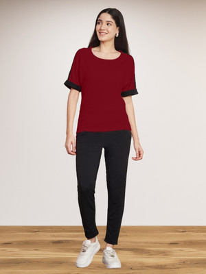 DE TRENDZ Solid Women Track Suit