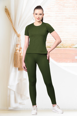 HouseOfCommon Solid Women Track Suit