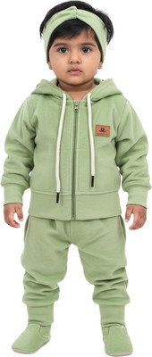 CALYX CLOTHING Solid Baby Girls Track Suit