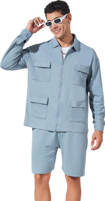 MANIAC Solid Men Track Suit