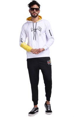 Yellow Tree Printed Men Track Suit
