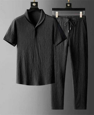 DEVU FASHION Solid, Striped Men Track Suit