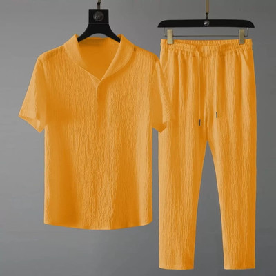 DEEMOON Solid Men Track Suit
