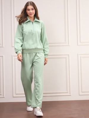 STYLESTONE Solid Women Track Suit