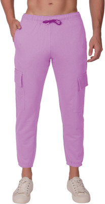 ALPHINE Solid Men Purple Track Pants