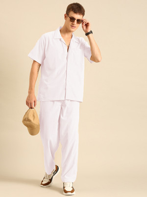 JOVEN Solid Men Track Suit