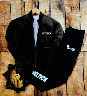 Veltick Solid Men Track Suit