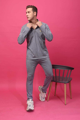 Flirty Soul Solid Men Track Suit