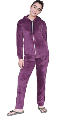 Fonista Solid Women Track Suit