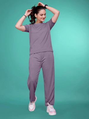 SAKARMAA Solid Women Track Suit