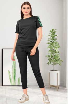 HouseOfCommon Solid Women Track Suit