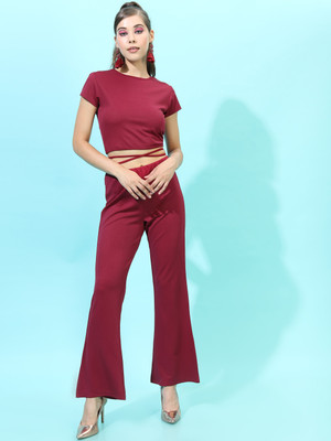 Tokyo Talkies Solid Women Track Suit