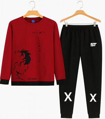 Stelino Self Design Men Track Suit