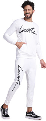 Yellow Tree Printed Men Track Suit