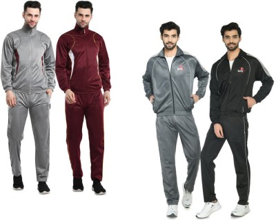 Indistar Self Design Men Track Suit