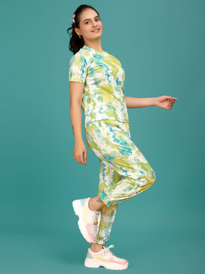 DreamBe Women Ombre/Dyed Yellow Top & Pyjama Set