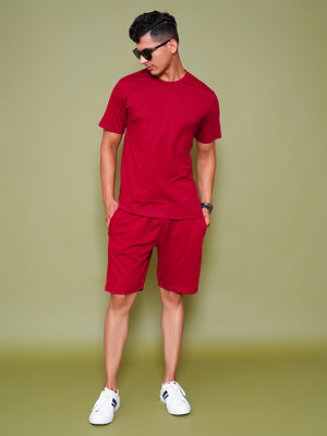 Kraasa Solid Men Co-ords Track Suit For Rs. 369 @ 63 %