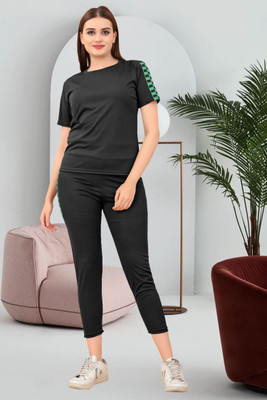 HouseOfCommon Solid Women Track Suit