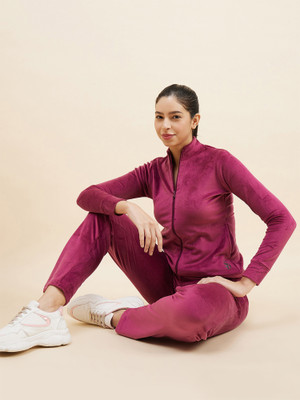 SWEET DREAMS Solid Women Track Suit